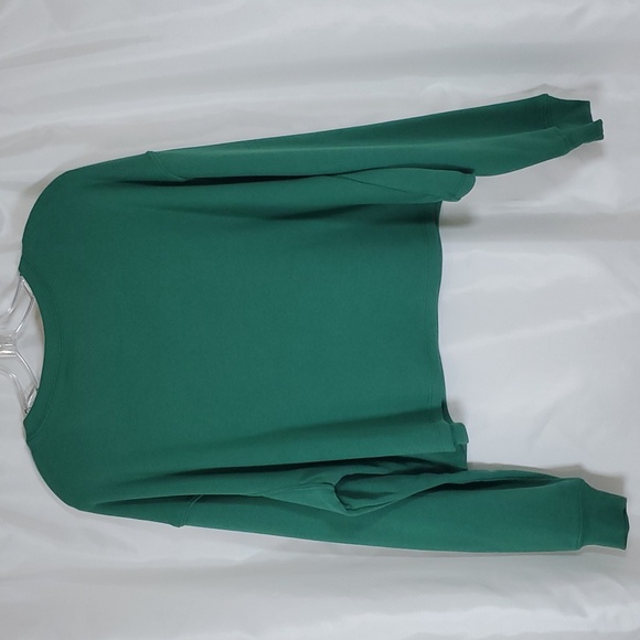 Hello Kitty Athletic Dept. Graphic Cropped Long Sleeve Sweatshirt ~ Green - Picture 9 of 15